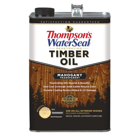 Thompsons Waterseal Penetrating Timber Oil, Mahogany, Liquid, 1 gal, Can TH.049851-16